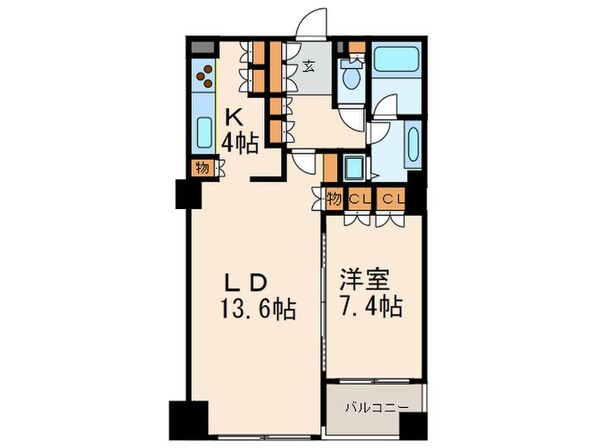 エンブレムコ－ト明石町の物件間取画像